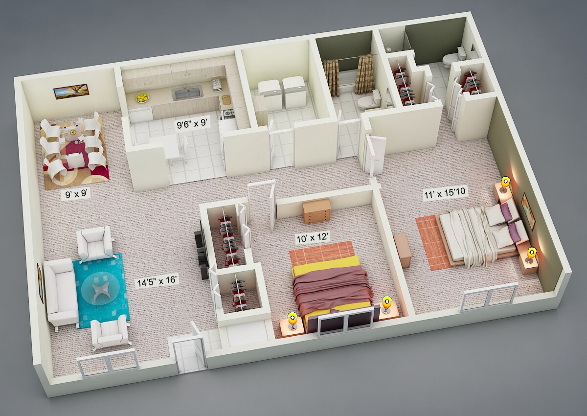 Tamarac Apartments – Two Bedroom Ranch Private Entry