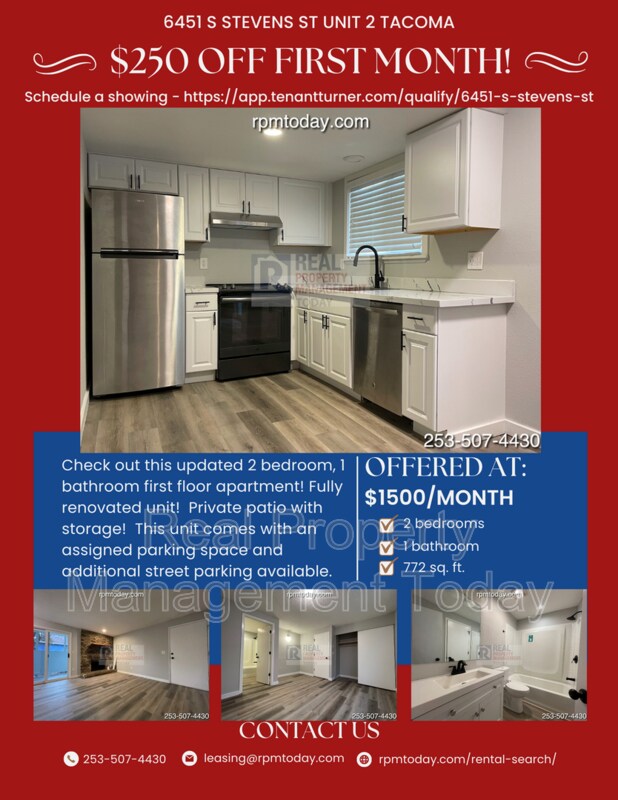 6451 S Stevens St Unit 2, WA 98409 Condo for Rent in