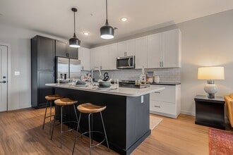Hadley Model Kitchen with Quartz Countertops and Stainless Steel Appliances - The Union Apartments