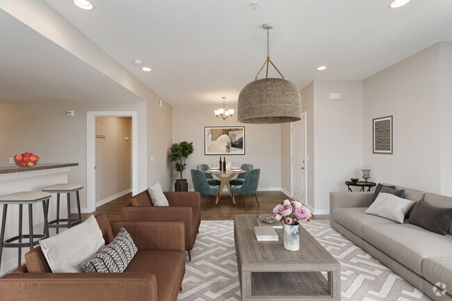 Two Bedroom Apartment LR - The Lofts at Rose Monte Townhomes