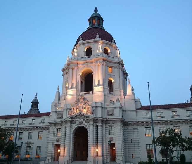 The Pasadena City Hall was completed in 1927