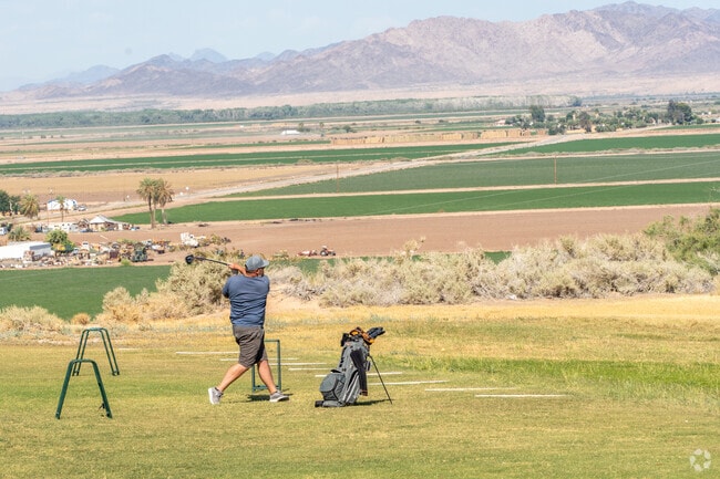 Golfers will enjoy the scenic driving range at Blythe Municipal Golf Course.