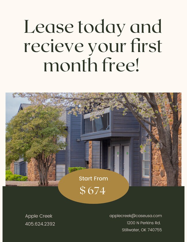 Apple Creek Stillwater Apartments at 1200 N Perkins Rd Stillwater, OK