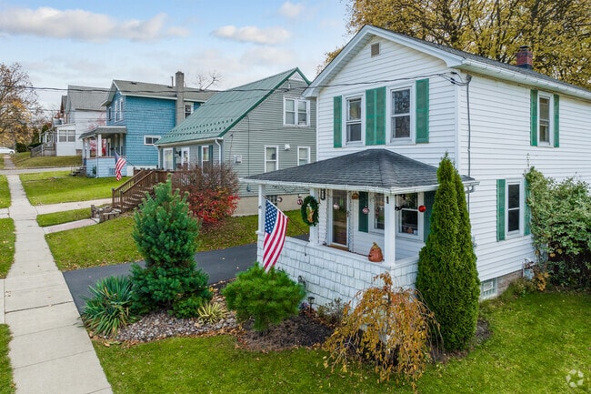 The streets of Lockport are lined with colorful and friendly homes.
