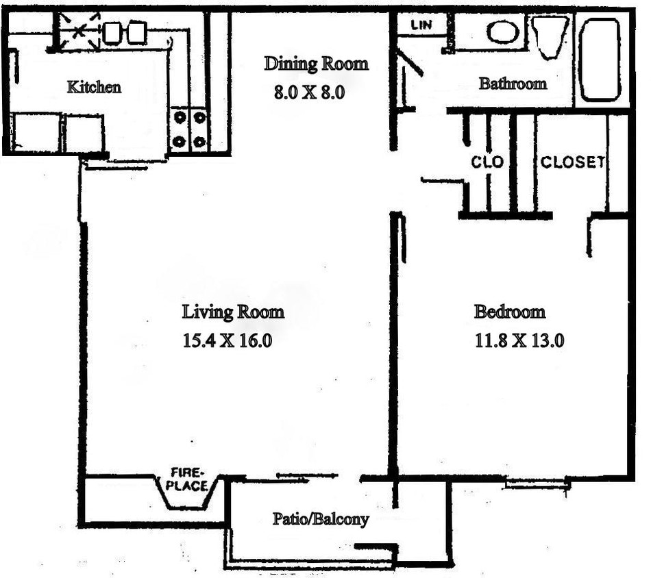 1HAB grande/1BA - Dogwood Garden Apartments