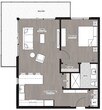 One Bedroom 766 Sq Ft (B)