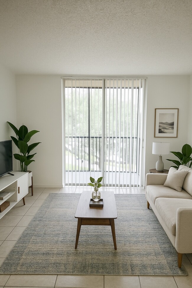 Bright Living Roomg - Hawaiian Palms