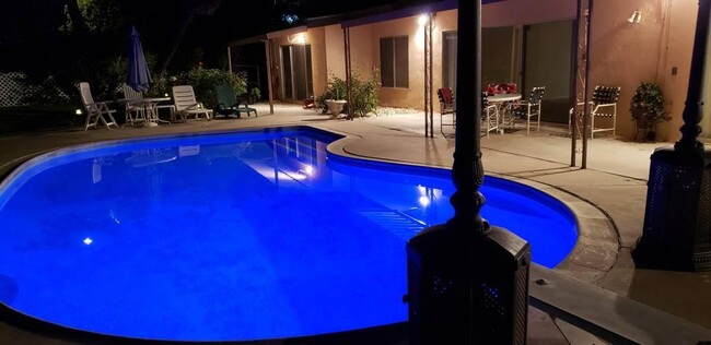 Pool at night (color changeable by remote) - 24326 Caris St