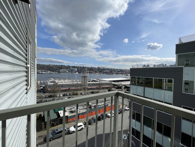 View of Lake Union from deck - Lake Union Tower