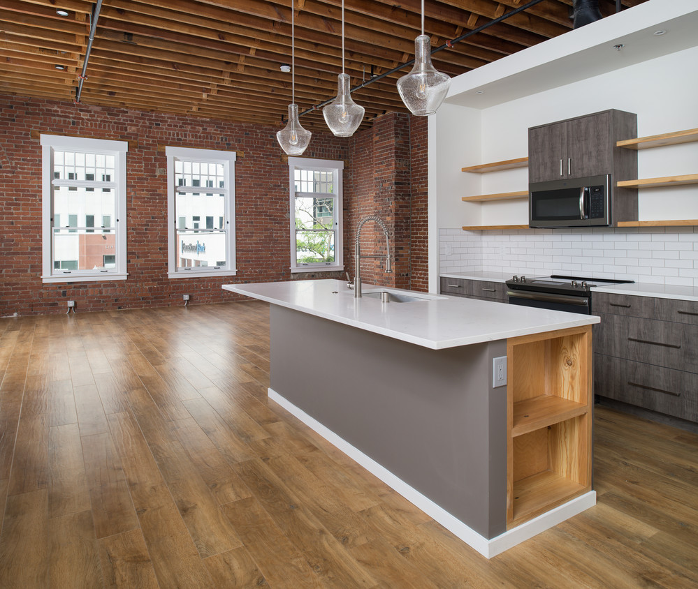 Great Room & Kitchen - The Genesee Luxury Downtown Lofts