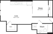 Open 1 Bedroom D