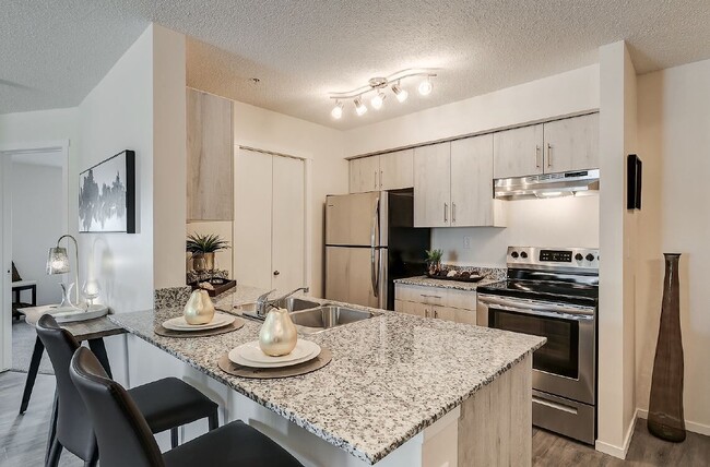 Quartz Counters Modern Kitchen - Maple Crest Place
