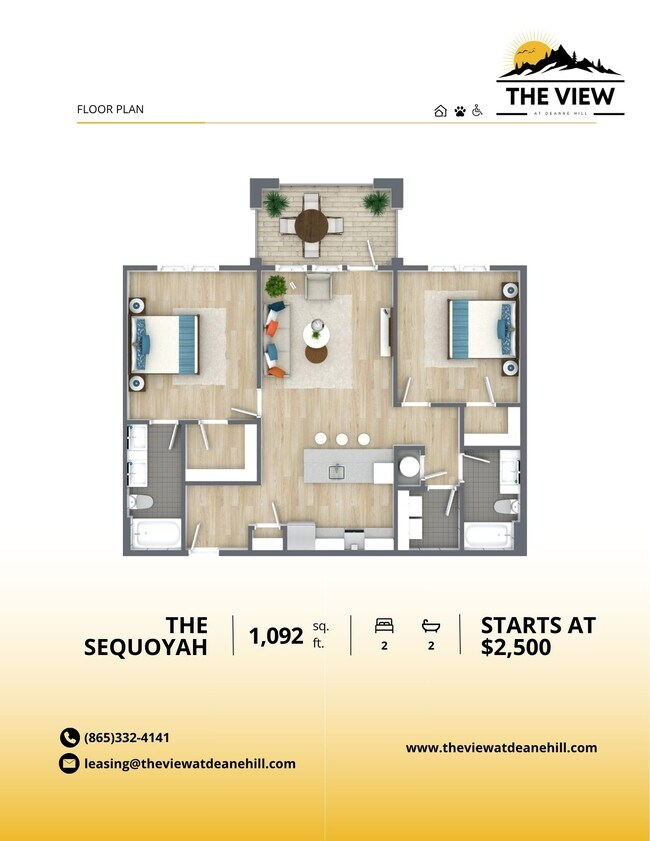 Plano de planta - The View at Deane Hill