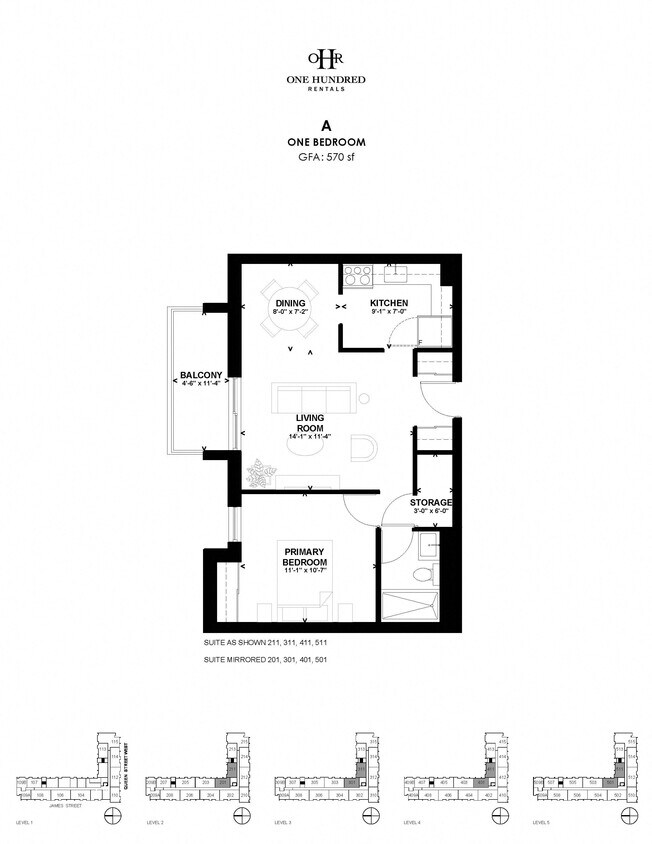 Floorplan - 100 James St.