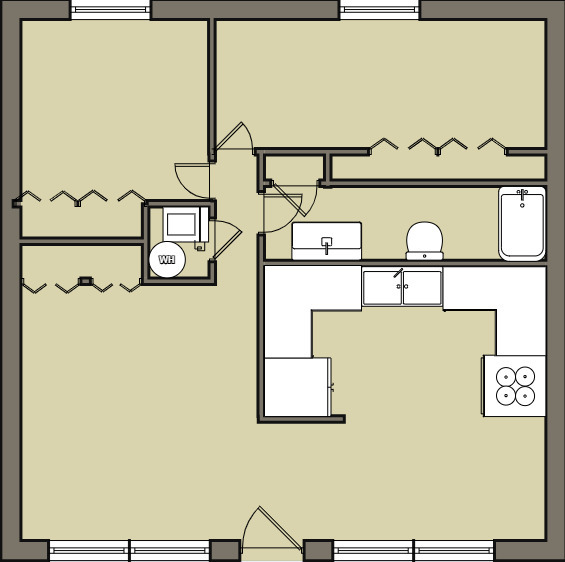 2 habitaciones, 1 baño - The Grove Apartments