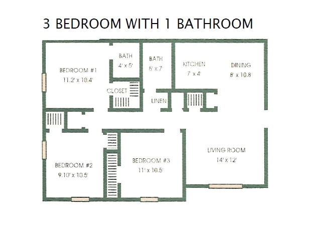 Plano de planta - Summerchase Apartments