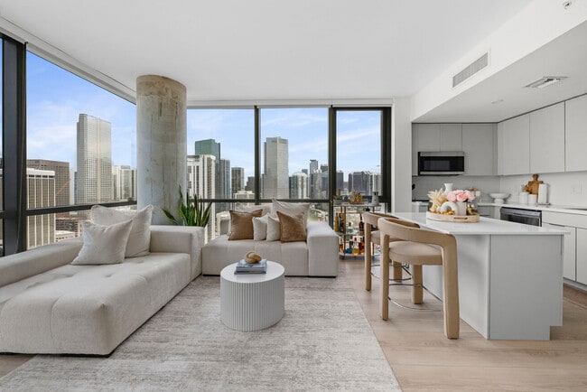 Living Room/ Kitchen - CMPND Miami