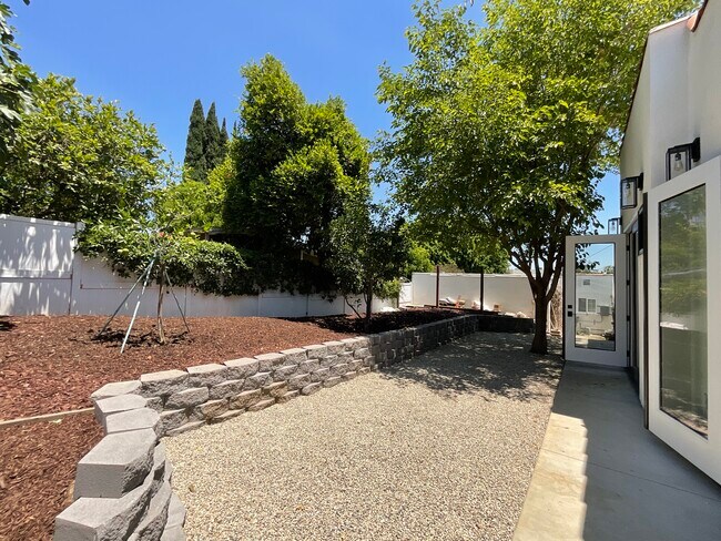 Jardín de bajo mantenimiento con árboles frutales maduros. - 3015 Warwick Ave
