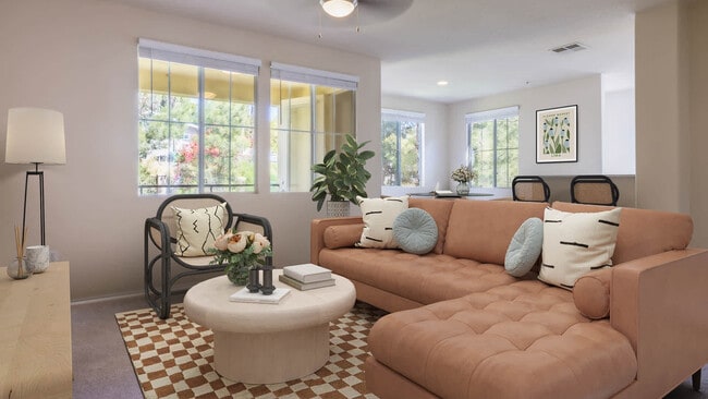 Carpeted Living Room - Bella Vista At Warner Ridge