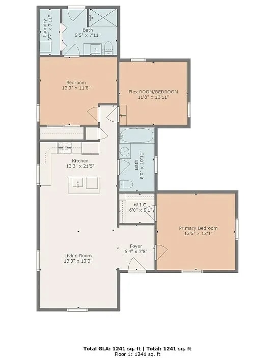 Floor Plan - 819 Woodside St