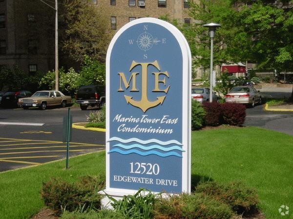 Sign on Edgewater Drive - Marine Towers East