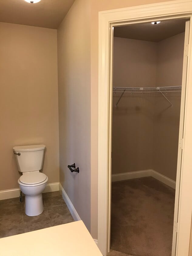 Master bathroom with walk-in closet. - 104 Scenic Drive