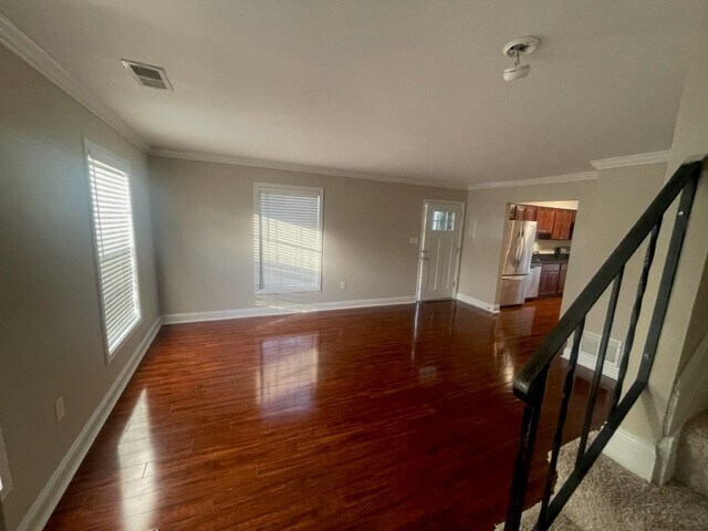 Living Room from Stair View - 500 Lancaster Pl