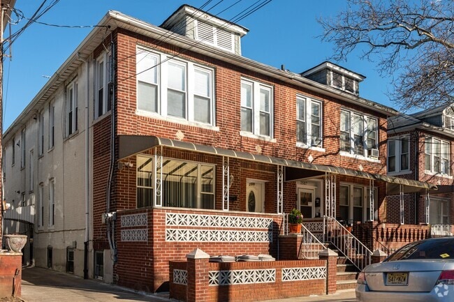 Brick semi-detached homes are common in Sheepshead Bay.