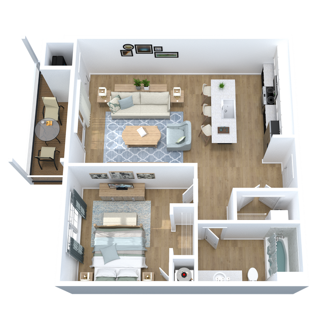 CampusView_Floorplans3D-com_1Bed _B - Lake District Flats