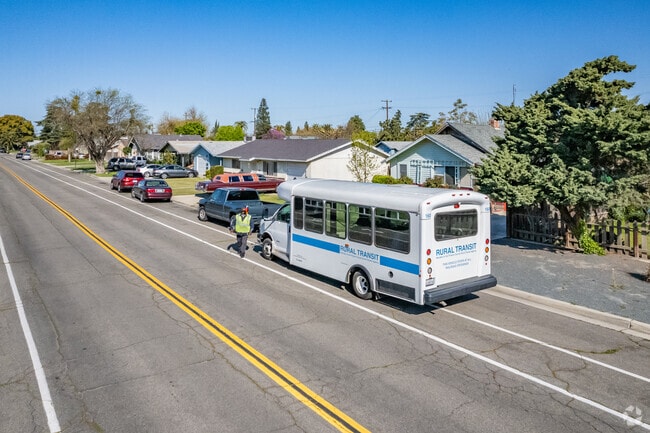 Fresno County Rural Transit Agency bus in Kingsburg