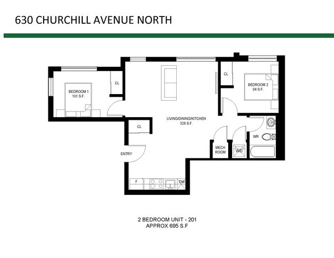 Plan d'étage - 630 Churchill Av N
