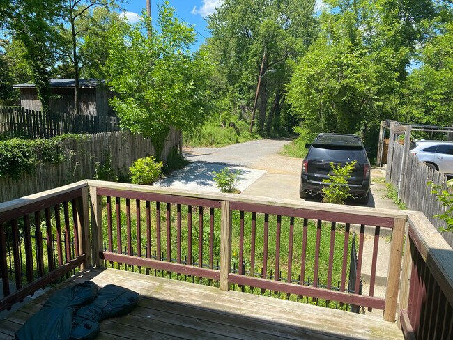 Deck view - house, back yard, and driveway - 140A Wilmington Pl Se