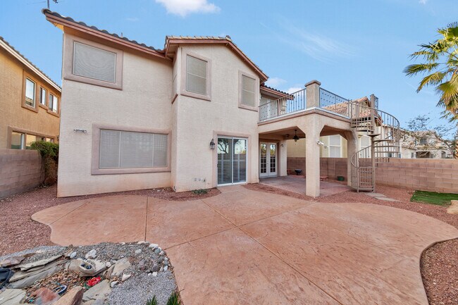 Backyard with Balcony from Master - 528 Silver Grove St