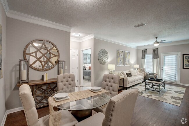 Living Room and Dining Area - The Glen at Alexander Apartments