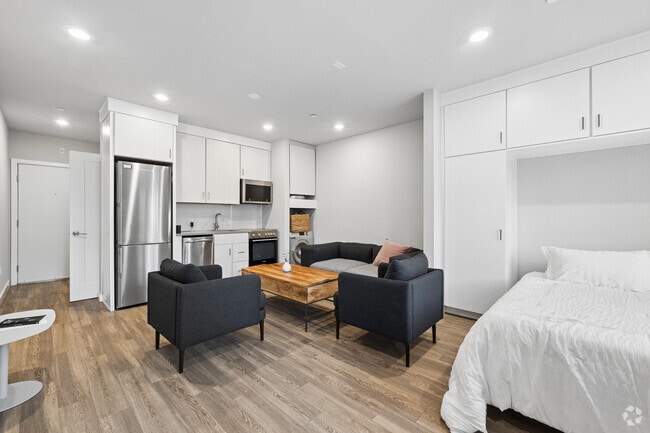 Studio - 415SF - Living Room - Uno on Chestnut