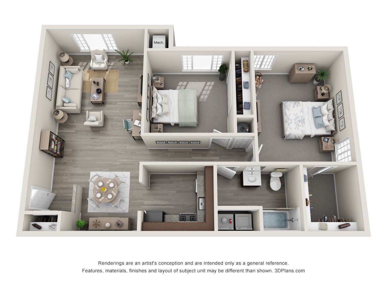 Cross Creek Apartments – 2 Bedroom - Renovated