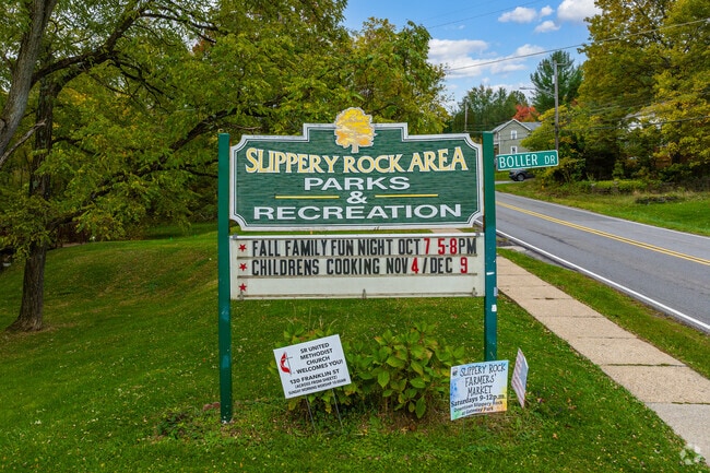 Slippery Rock Area Parks & Recreation is located in the heart of Slippery Rock.
