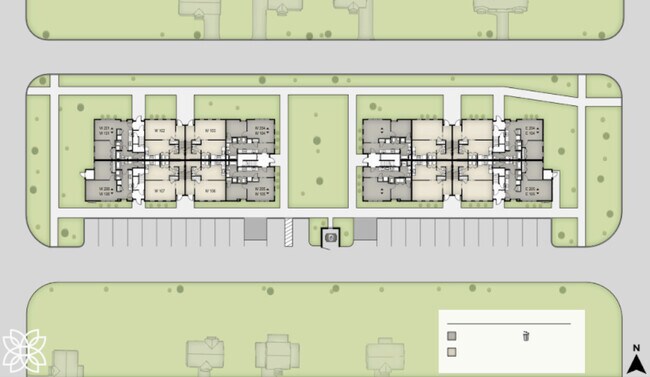 Plano del sitio - Water Trail Row
