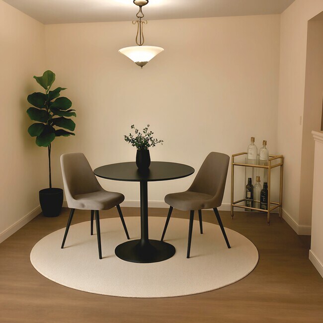 Dining Area Rendering of Virtual Staging for scale. - 9494 Redmond Woodinville Rd NE