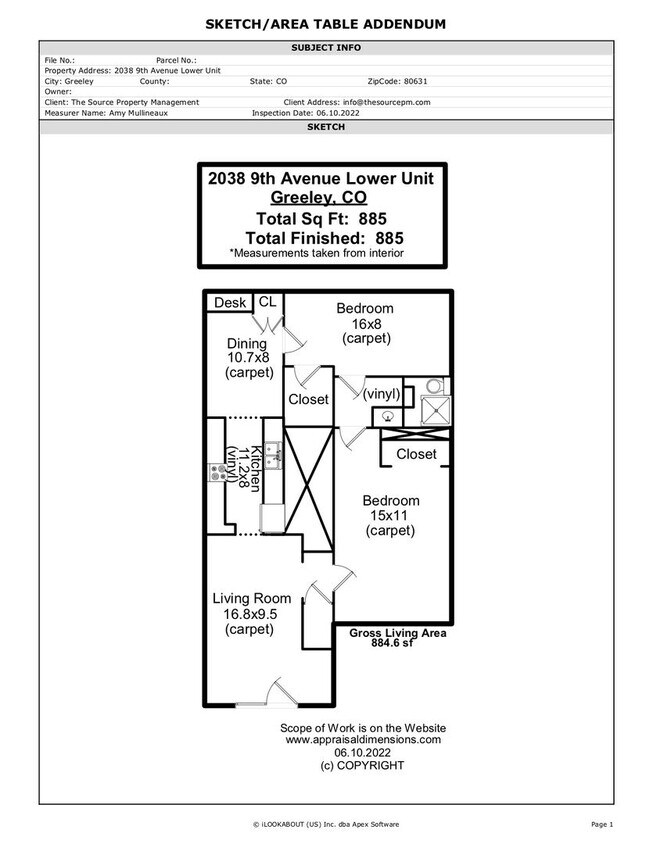 2038 9th Lower Apartment for Rent in Greeley, CO