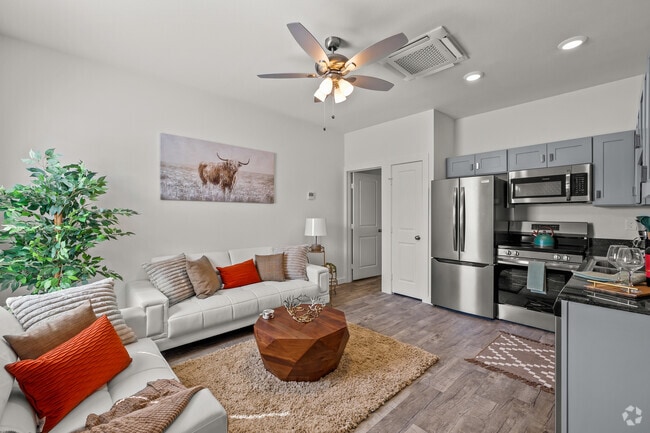 1BR, 1BA - 452SF - Kitchen/Living Room - The Alps