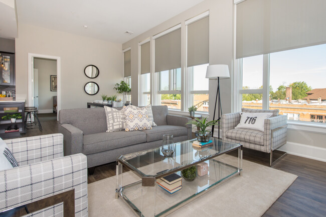 Living Room with sample furniture - 1391 Hertel Ave