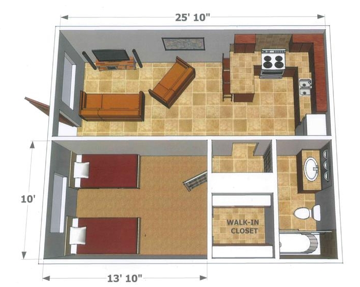 1HAB/1BA - Penthouse Apartments