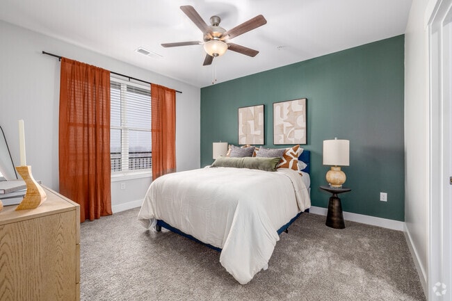A - 1BR, 1BA - 859SF - Bedroom - McDowell Point 55+ Active Adult Apartment ...