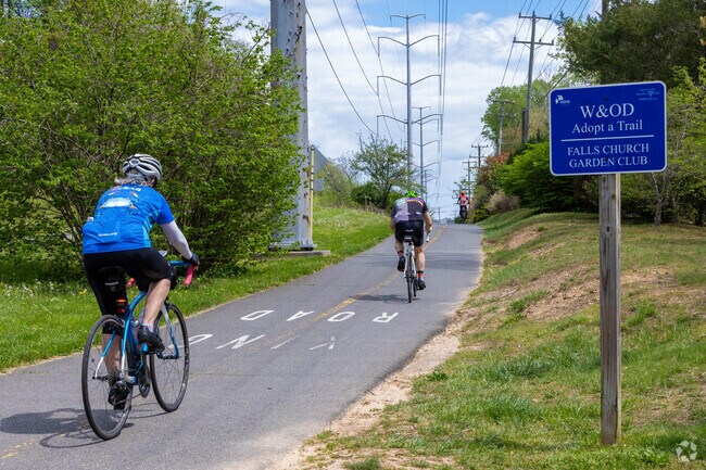 Enjoy a scenic ride with your cycling friends on the W&OD Trail.