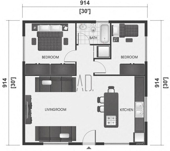 Plan d'étage - 664 Bruce Ave