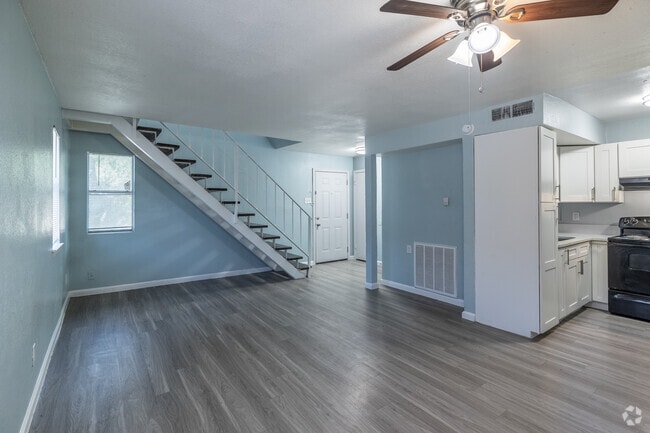 2BR, 2.5BA - 875SF - Living Room - VILLA VALENCIA