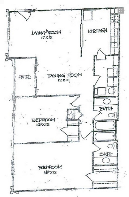 Plano de planta - La Carre Apartments