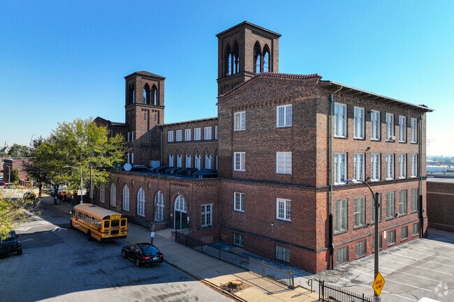 The beautiful historic building of Humboldt Academy School in Soulard neighborhood.