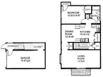 1 Bed, 1 Bath - 1,020 sq ft